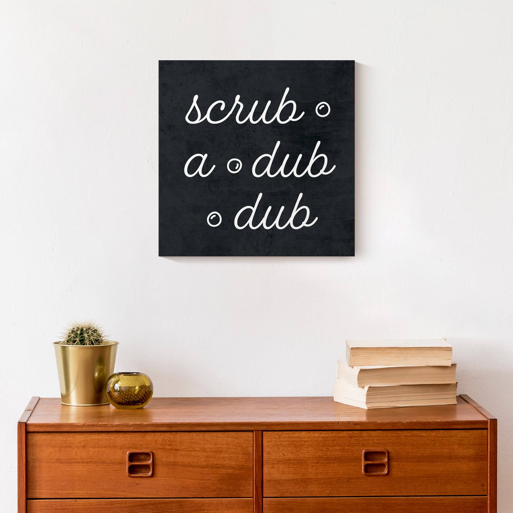 Scrub A Dub Dub 12" x 12" Canvas Wall Art